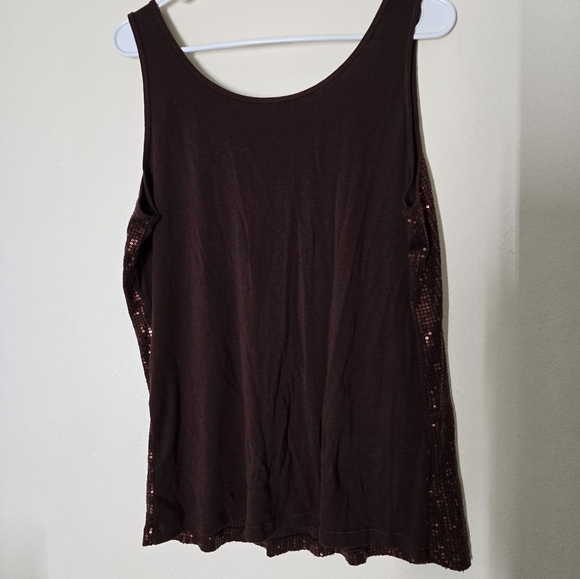 Lane Bryant Red Sequin Tank Top - Picture 3 of 3